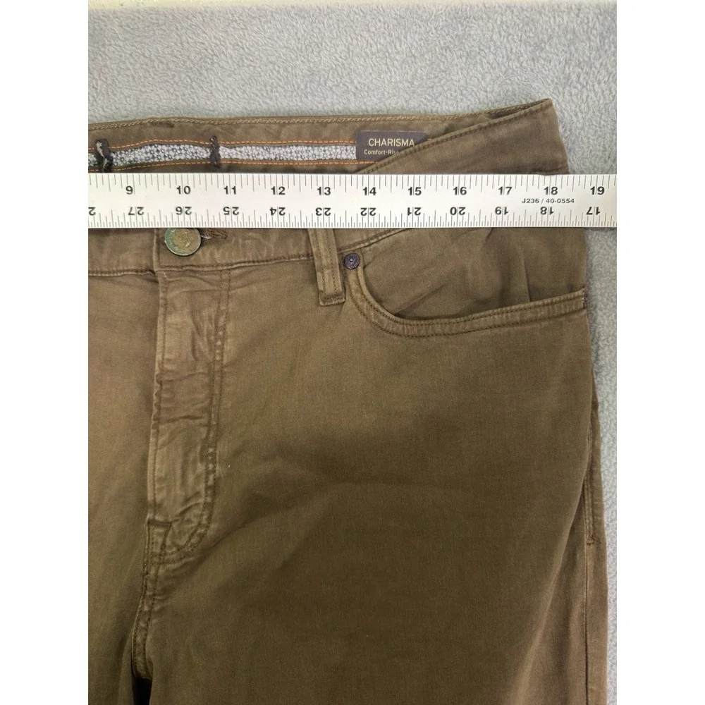 34 Heritage Charisma Pants Mens 36x30 Brown Comfort Rise Classic Fit Stretch